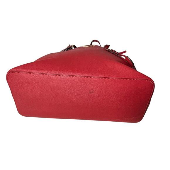 Michael Kors Jet Set Large Tote Bag Saffiano Leather Red - Picture 7 of 12